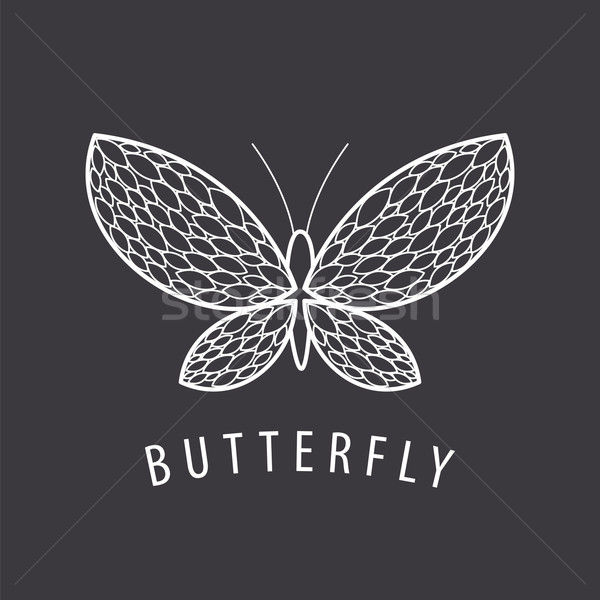 vector logo elegant white butterfly petal Stock photo © butenkow
