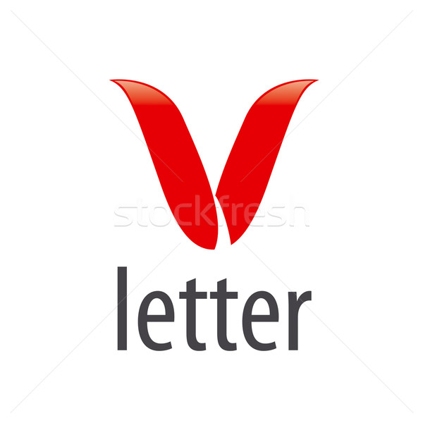 Abstract vector logo red letter V Stock photo © butenkow