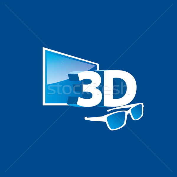 Vektor logo 3D logoterv sablon ikon Stock fotó © butenkow