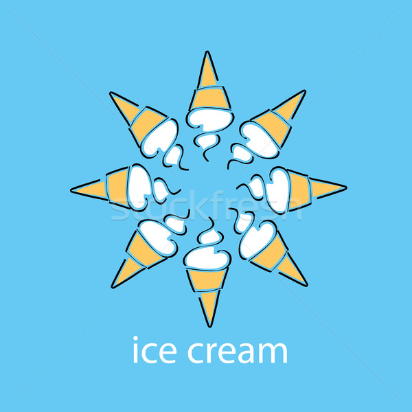 Logotipo sorvete design de logotipo modelo comida fundo Foto stock © butenkow