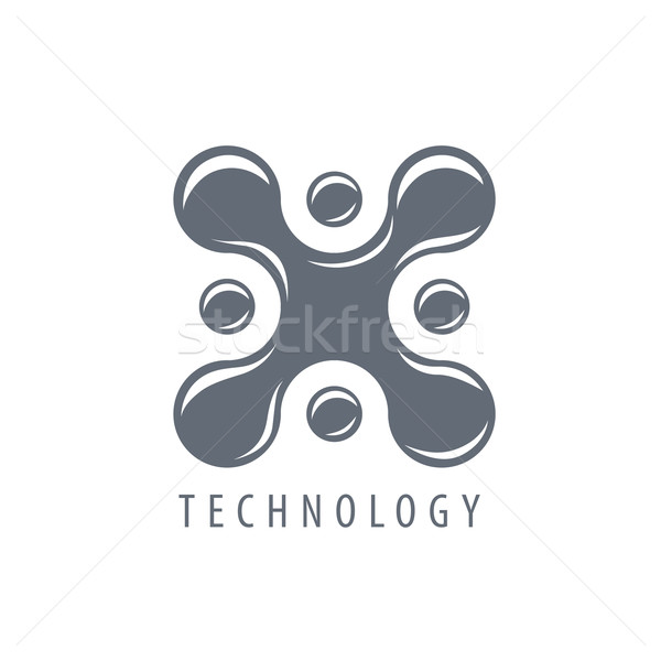 Vecteur logo moléculaire forme affaires ordinateur Photo stock © butenkow