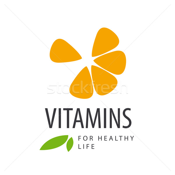 vector logo in orange slice vitamins Stock photo © butenkow