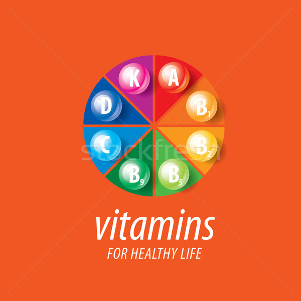Vetor logotipo vitaminas abstrato modelo saúde Foto stock © butenkow