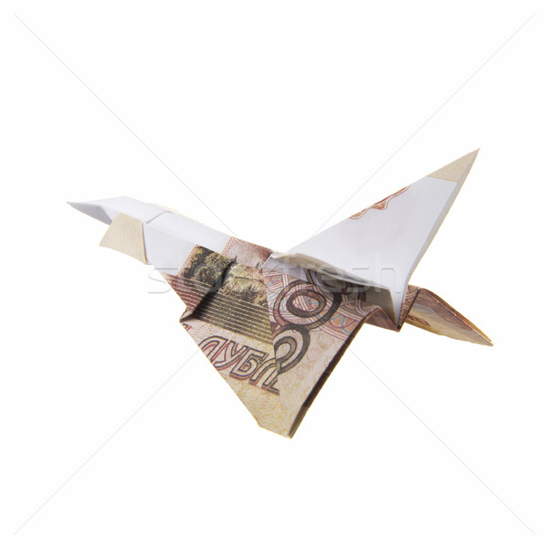 Origami samolot biały działalności papieru Zdjęcia stock © butenkow