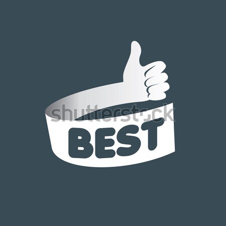 Vetor logotipo como polegar para cima negócio Foto stock © butenkow