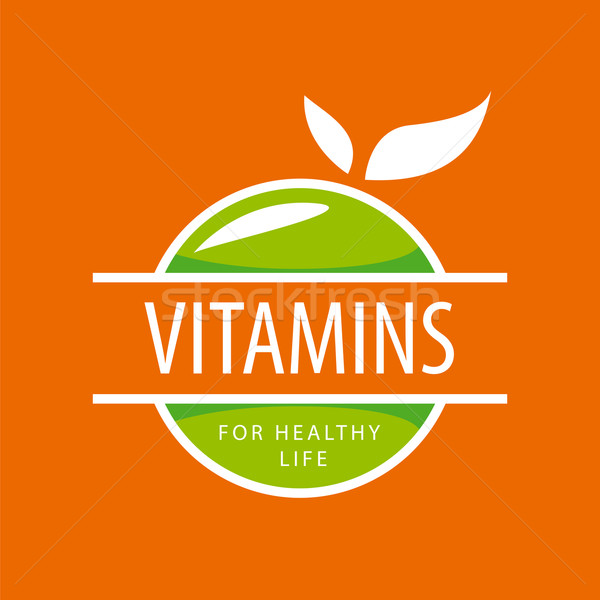 vector logo vitamins green apples Stock photo © butenkow