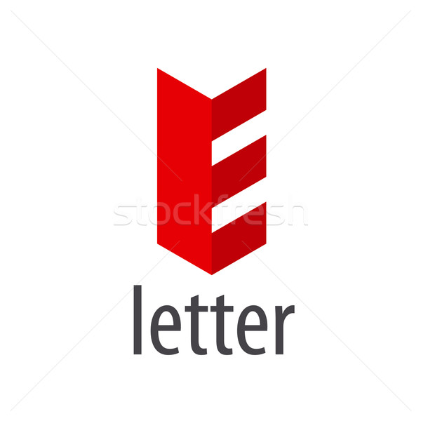 Red abstract vector logo letter E Stock photo © butenkow