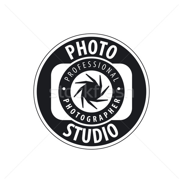 Round vector logo for studio photography Stock photo © butenkow