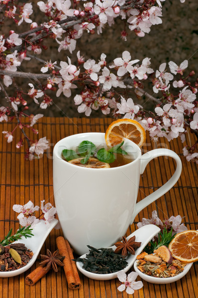 Saludable té de hierbas té especias hierbas flor Foto stock © BVDC