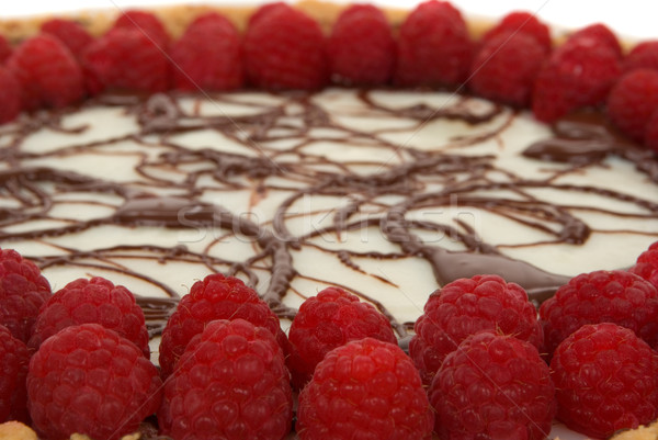 Torta framboesa branco chocolate comida festa Foto stock © BVDC