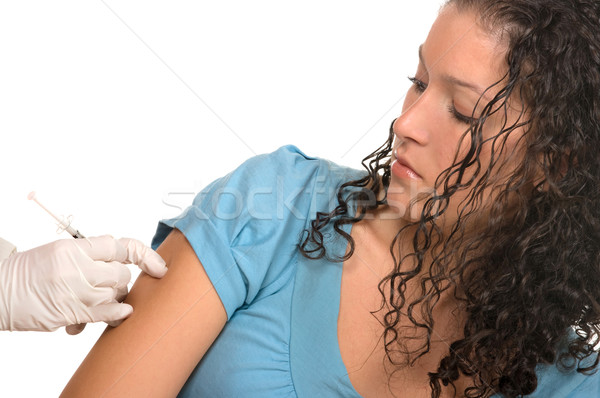 Gripe alergia tiro médico medicina enfermeira Foto stock © BVDC