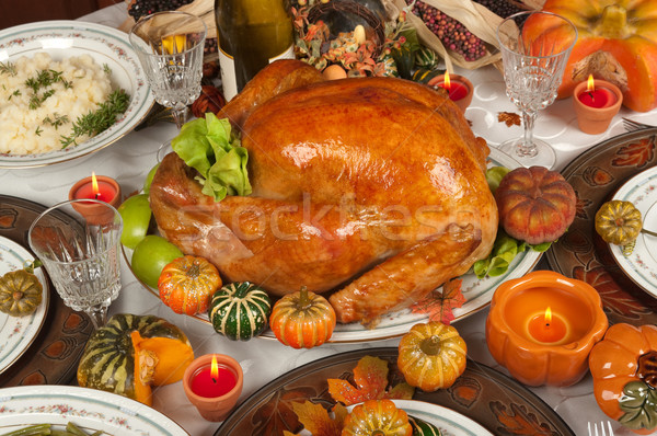 Stock foto: Danksagung · Türkei · Wein · Kerze · Abendessen · Platte