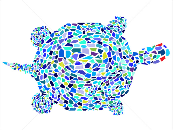 Mozaic broască ţestoasă vector natură artă animal Imagine de stoc © BVDC