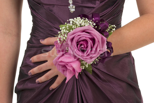 Prom mariage printemps roses laisse adolescent Photo stock © BVDC