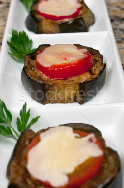 Mediterráneo aperitivo a la parrilla tomate queso Foto stock © BVDC