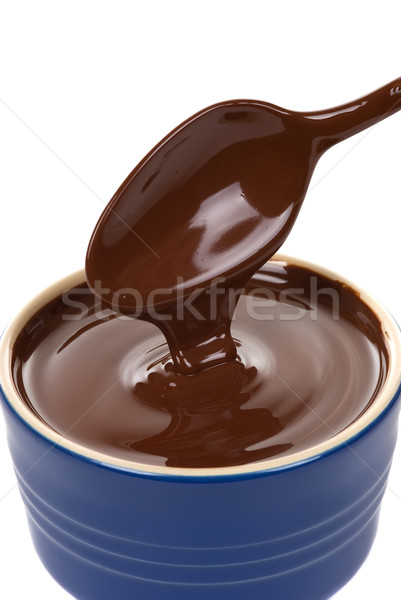 Chocolat noir sombre fondu chocolat alimentaire dessert Photo stock © BVDC