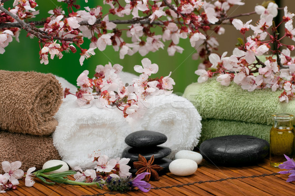 Spa scène aromatique lavande serviettes fleur [[stock_photo]] © BVDC