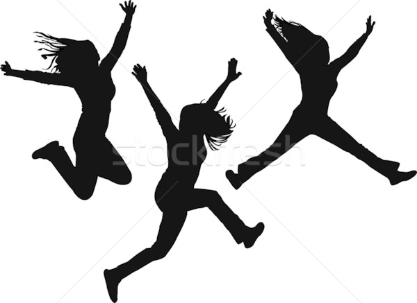 ジャンプ 女の子 ジャンプ シルエット 女性 図面 ストックベクター C Bvdc Stockfresh