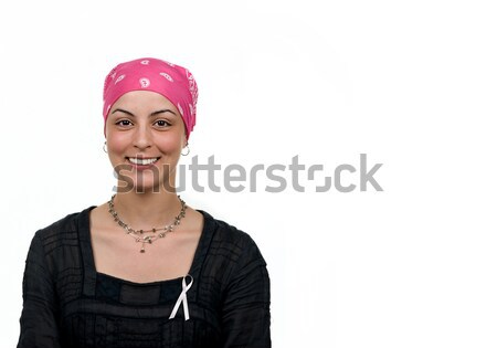 Imagine de stoc: Cancerul · de · san · supravietuitor · frumos · luni · zâmbet