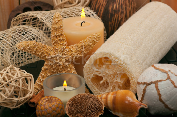 Spa aromatico candele decorazioni bellezza massaggio Foto d'archivio © BVDC