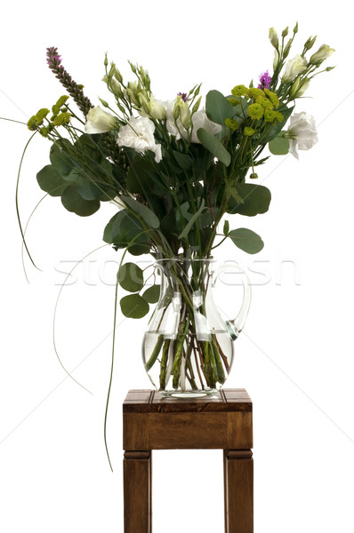 Virágcsokor virágcsokor virágok kicsi asztal rózsa Stock fotó © BVDC