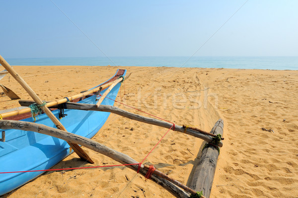 Foto stock: Pesca · barcos · vacío · playa · Sri · Lanka