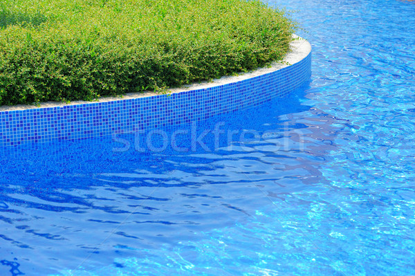Schwimmbad schönen Ansicht Luxus Hotel Wasser Stock foto © byrdyak