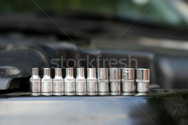 Close-up tools kit detail Stock photo © byrdyak