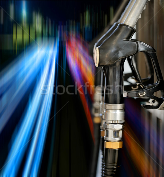 Pump nozzles at the gas station Stock photo © byrdyak