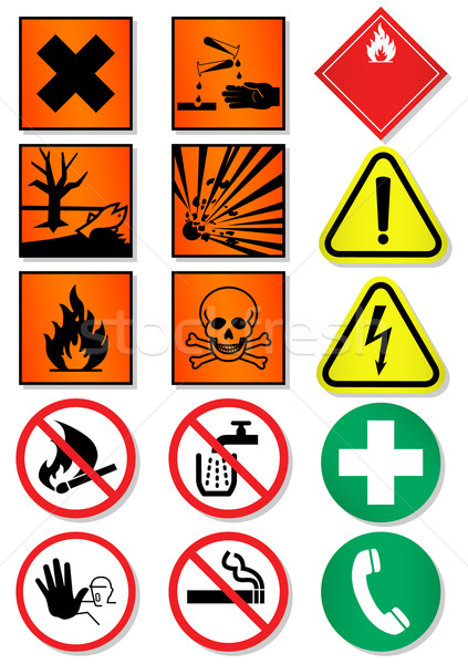 Vector set diferit internaţional semne laborator Imagine de stoc © Bytedust