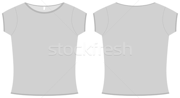 Básico damas camiseta plantilla ninas todo Foto stock © Bytedust