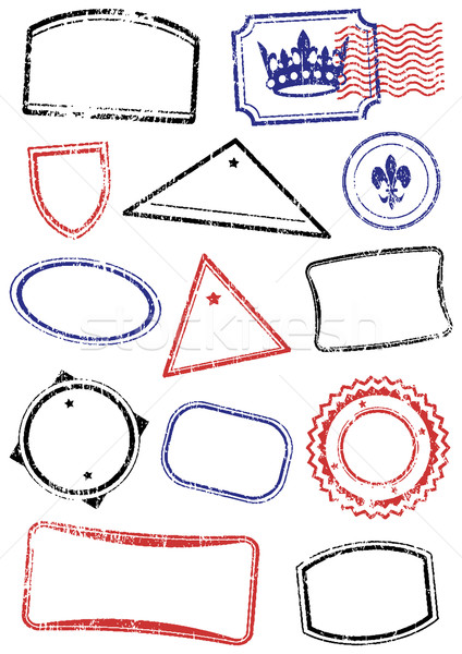 Stock photo: Vector set of different mock up stamps.