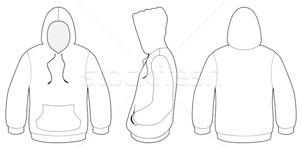 Hooded sweater template vector illustration. Stock photo © Bytedust