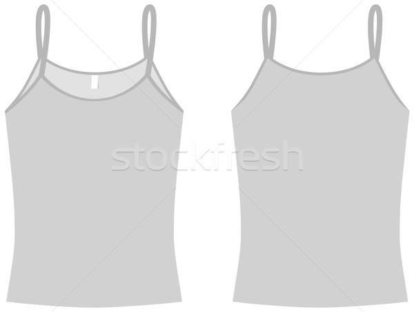 Dames spaghetti shirt sjabloon meisjes alle Stockfoto © Bytedust