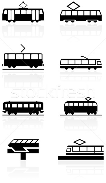 Trem símbolo conjunto vetor diferente ilustrações Foto stock © Bytedust