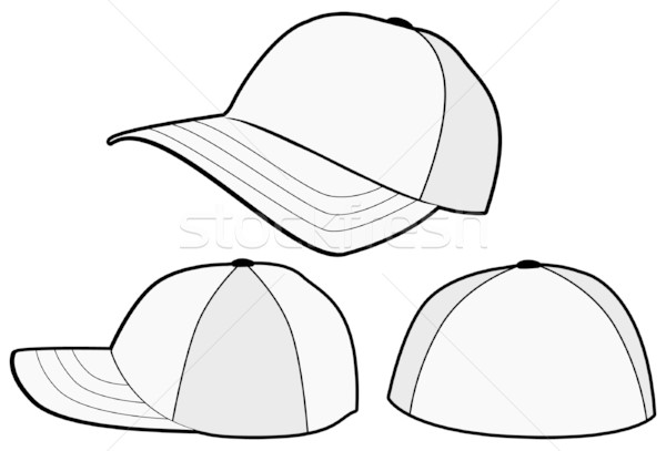 Zdjęcia stock: Hat · wektora · szablon · szablon · baseball