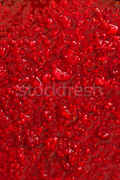 Rood framboos jam top textuur Stockfoto © c12