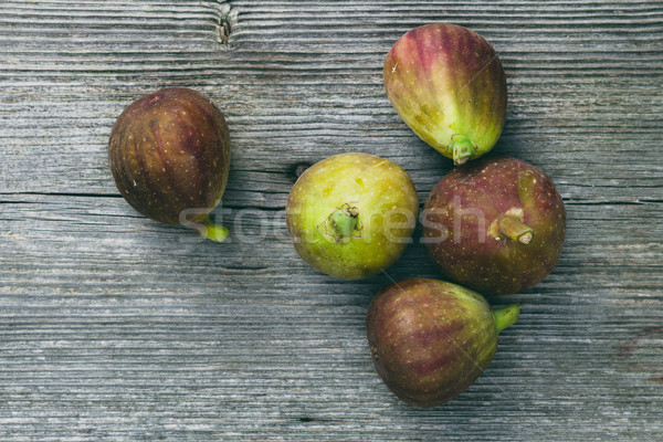 Rustiek houten tafel top vruchten tabel Stockfoto © c12