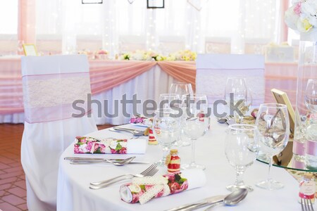 Stock photo: wedding tables set