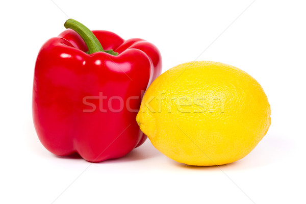 sweet red pepper and lemon or citron citrus fruit Stock photo © c12