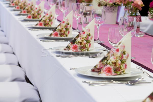 Stock photo: wedding tables set