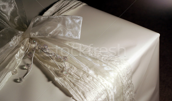 Esküvő ajándék közelkép buli menyasszony fehér Stock fotó © ca2hill
