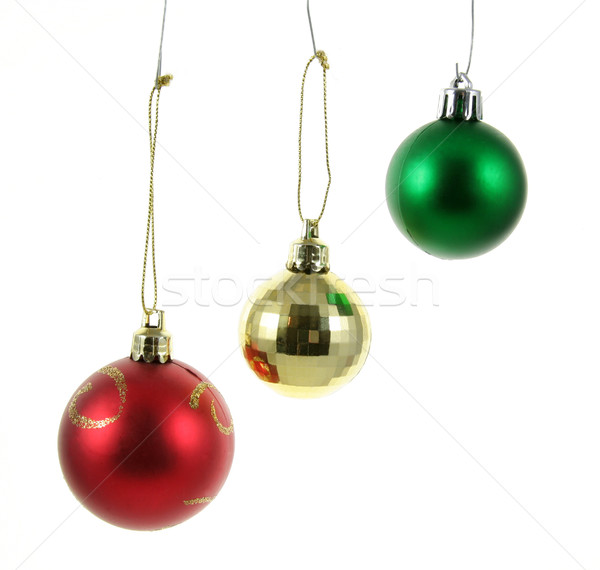 Három karácsony izolált akasztás karácsony zöld Stock fotó © ca2hill