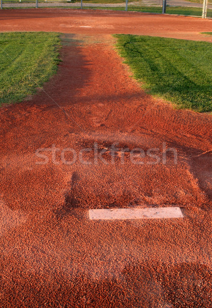 Za widoku bezpośrednio trawy sportu świetle Zdjęcia stock © ca2hill