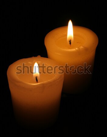 Two White Candles Stock photo © ca2hill