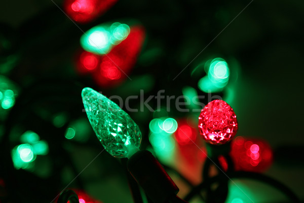 Czerwony zielone światła shot christmas świetle Zdjęcia stock © ca2hill