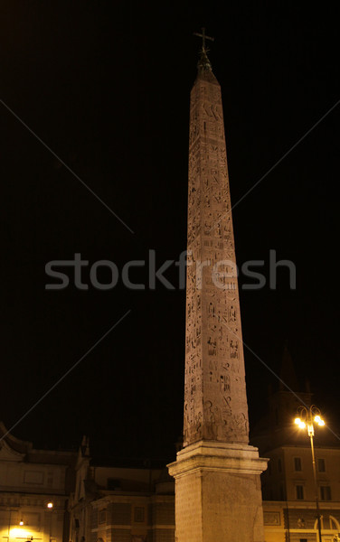 Egyiptomi Róma Olaszország lövés éjszaka Stock fotó © ca2hill