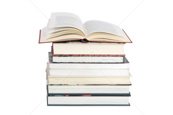 Color torre libros abierto uno papel Foto stock © caimacanul