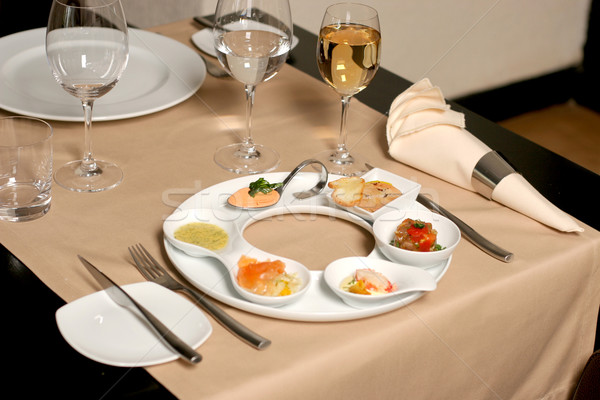 Starter or Entree of a french dish Stock photo © caimacanul