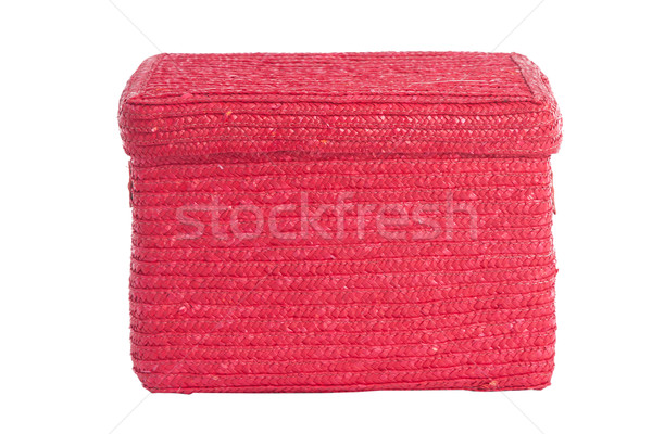 decorative red wicker basket on white Stock photo © caimacanul